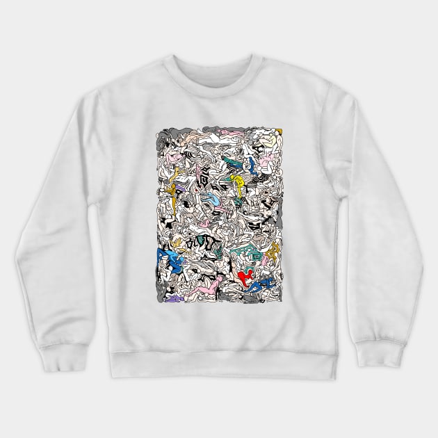 Kamasutra LOVE Doodle Crewneck Sweatshirt by wontondoodles